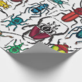 Beetels op wit cadeaupapier (Hoek)