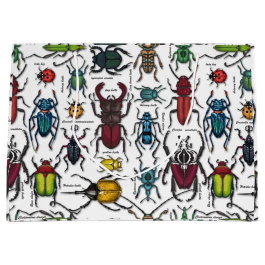 Beetels op wit groot cadeauzakje (Voorkant)