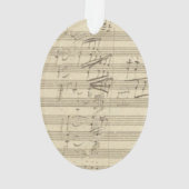 Beethoven 9e symfonie Music Manuscript Score Ornament (achterkant)