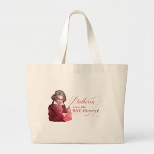 Beethoven BAEthoven Classical Composer Pun Grote Tote Bag