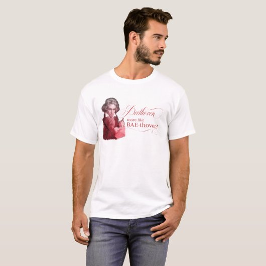Beethoven BAEthoven Classical Composer Pun T-shirt (Voorkant volledig)