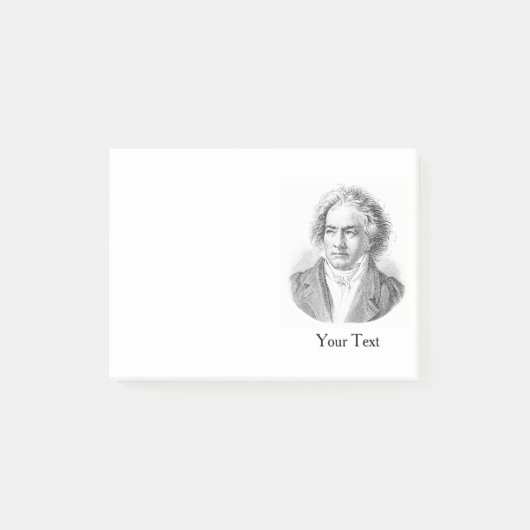 Beethoven Black en White Post-it® Notes (Voorkant)