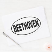 Beethoven Bumpersticker Ovale Sticker (Envelop)