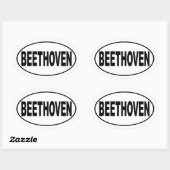 Beethoven Bumpersticker Ovale Sticker (Vel)