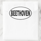 Beethoven Bumpersticker Ovale Sticker (Tas)