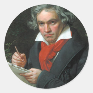 Beethoven Cadeau T-shirts Verzamelaarsartikelen UI Ronde Sticker