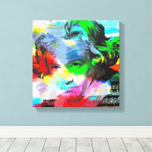 Beethoven Canvas Afdruk (Insitu (Houten vloer))