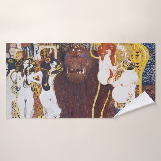Beethoven Frieze (détail), Gustav Klimt (Serviette de bain)