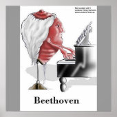 Beethoven Funny Designer/Cartoon Poster Print (Voorkant)