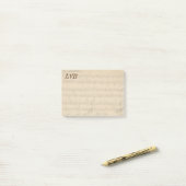 Beethoven Hammerklavier Piano Manuscript Monogram Post-it® Notes (Op bureau)