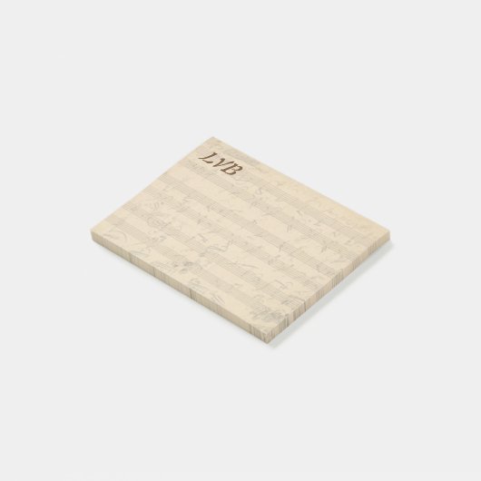 Beethoven Hammerklavier Piano Manuscript Monogram Post-it® Notes (Schuin)