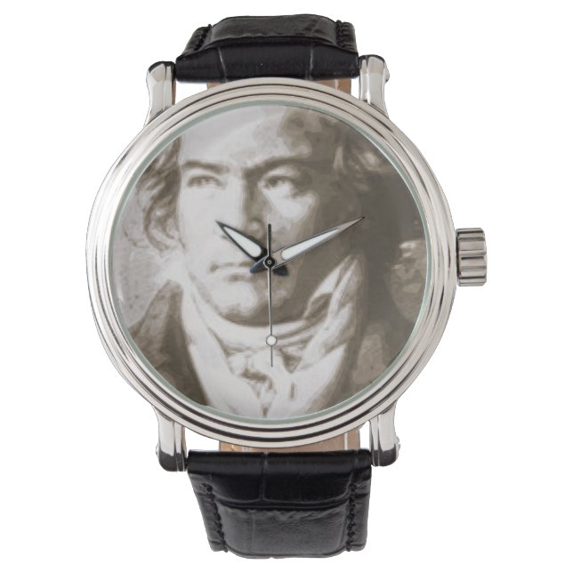 Beethoven in Sepia Horloge (Voorkant)
