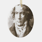 Beethoven in Sepia Keramisch Ornament (Rechts)