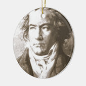 Beethoven in Sepia Keramisch Ornament (Links)