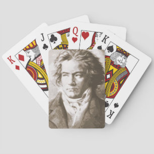 Beethoven in Sepia Pokerkaarten