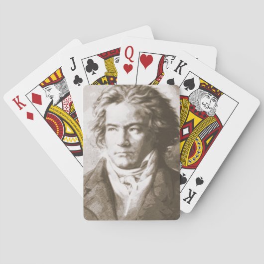 Beethoven in Sepia Pokerkaarten (Achterkant)