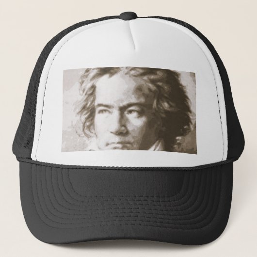 Beethoven in Sepia Trucker Hat Pet (Voorkant)
