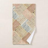Beethoven Manuscript Medley Patchwork Effect Bad Handdoek (Handdoek)