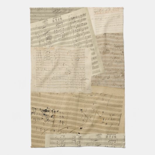 Beethoven Manuscript Medley Theedoek (Verticaal)