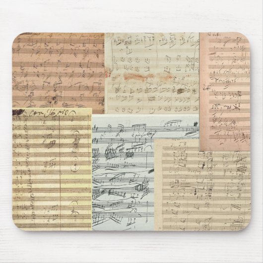 Beethoven Music Manuscripts Muismat (Voorkant)