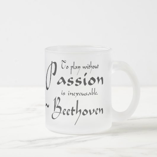 Beethoven Music Passion quote Matglas Koffiemok (Rechts)