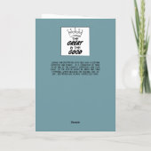 Beethoven Ode à la joie Anniversaire Carte de voeu (Dos)