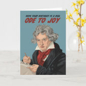 Beethoven Ode à la joie Anniversaire Carte de voeu (Fleur jaune)