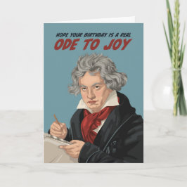 Beethoven Ode aan Joy Birthday Gevouwen Wenskaart Kaart