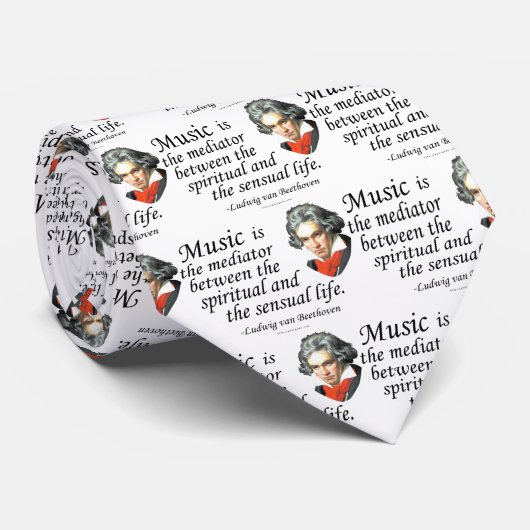 Beethoven op muziek stropdas (Opgerold)