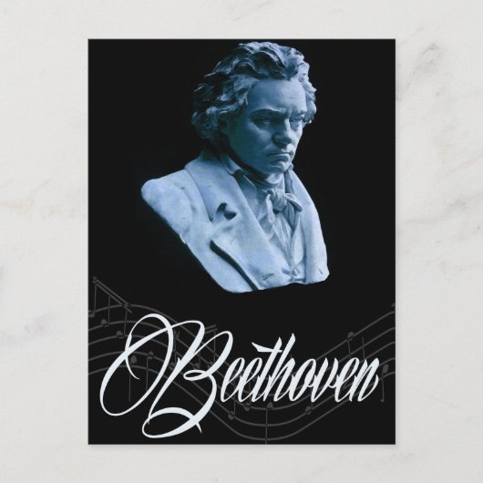 Beethoven par carte postale au clair de lune (Devant)