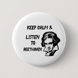 Beethoven Pin/ Ronde Button 5,7 Cm
