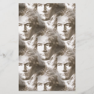 Beethoven Portrait Pattern Briefpapier