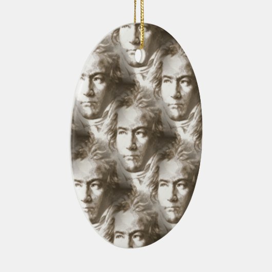 Beethoven Portrait Pattern Keramisch Ornament (Rechts)