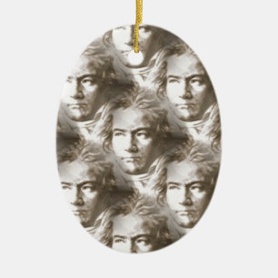 Beethoven Portrait Pattern Keramisch Ornament