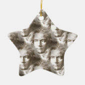Beethoven Portrait Pattern Keramisch Ornament (Voorkant)