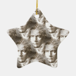 Beethoven Portrait Pattern Keramisch Ornament