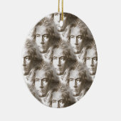 Beethoven Portrait Pattern Keramisch Ornament (Rechts)