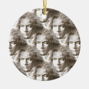 Beethoven Portrait Pattern Keramisch Ornament