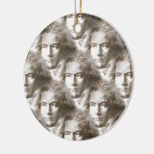 Beethoven Portrait Pattern Keramisch Ornament (Links)