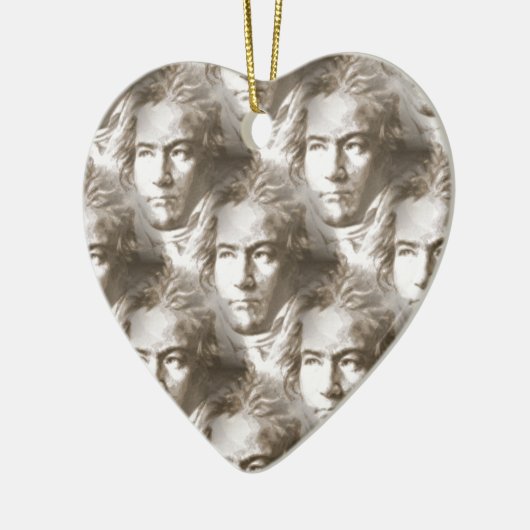 Beethoven Portrait Pattern Keramisch Ornament (Links)