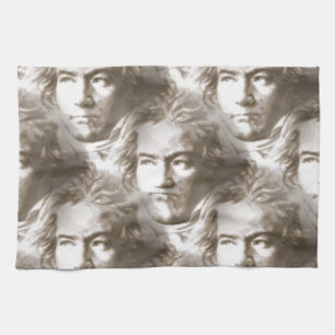 Beethoven Portrait Pattern Theedoek