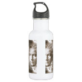 Beethoven Portrait Pattern Waterfles (Achterkant)