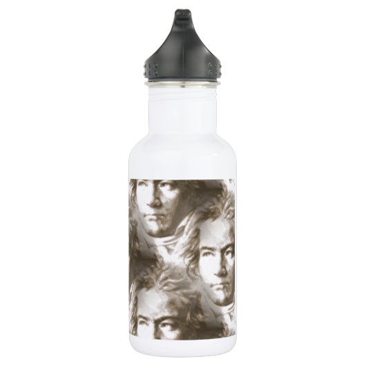 Beethoven Portrait Pattern Waterfles (Rechts)