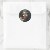Beethoven Portrait Vintage Ronde Sticker (Tas)
