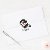 Beethoven Punk Ronde Sticker (Envelop)
