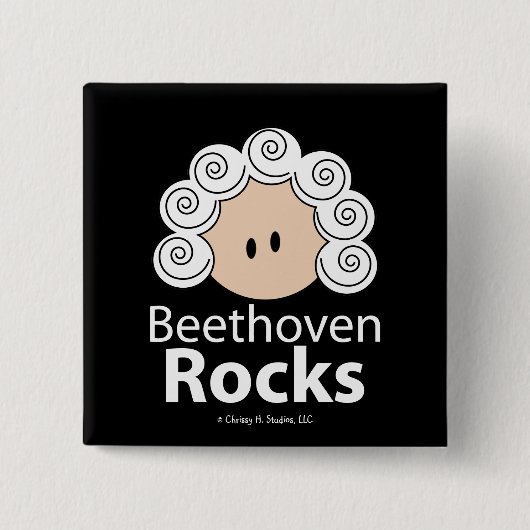 Beethoven Rocks Button (Voorkant)