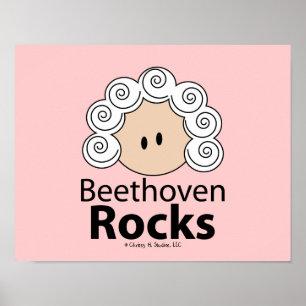 Beethoven Rocks Poster Beethoven