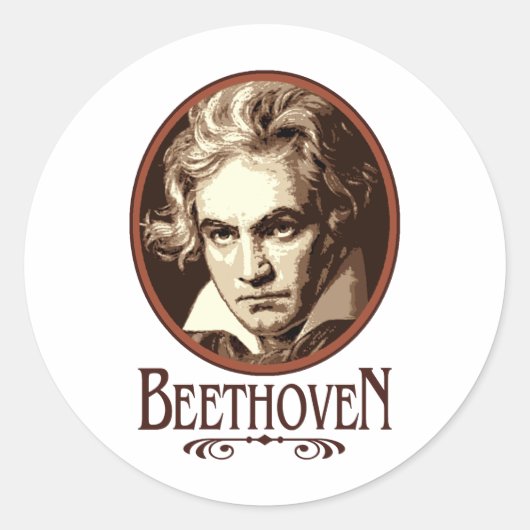 Beethoven Ronde Sticker (Voorkant)