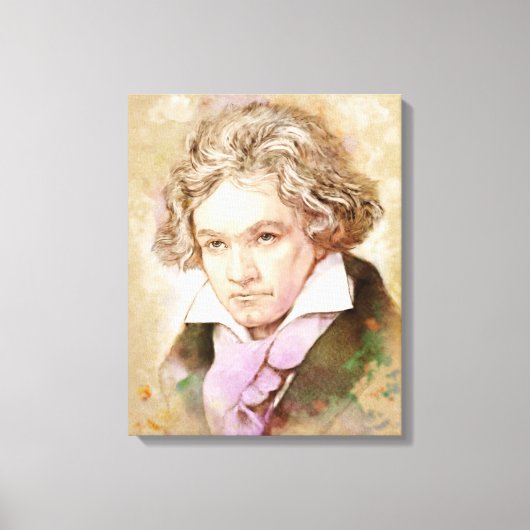 Beethoven sur toile - Style aquarelle (Recto)