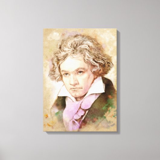 Beethoven sur toile - Style aquarelle (Recto)